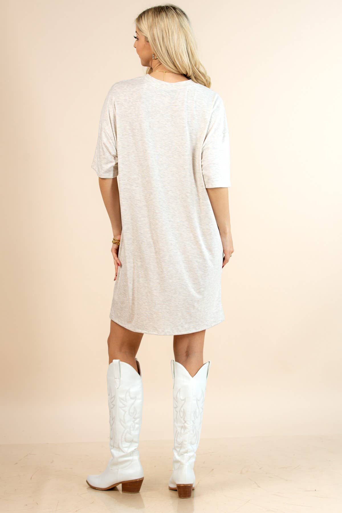 Nylon Apparel - Vendita all'ingrosso Vestito - Donna - AV1202-6380-Tish Nashville Rodeo Stampa Abito T-Shirt8