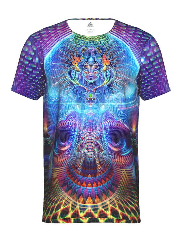 Mystic Mind – wholesale T-shirt – Herr – Herrarnas rave-skjorta | Psy-kläder | Helig geometri-skjorta | Fraktalskjorta | Singular (TS)