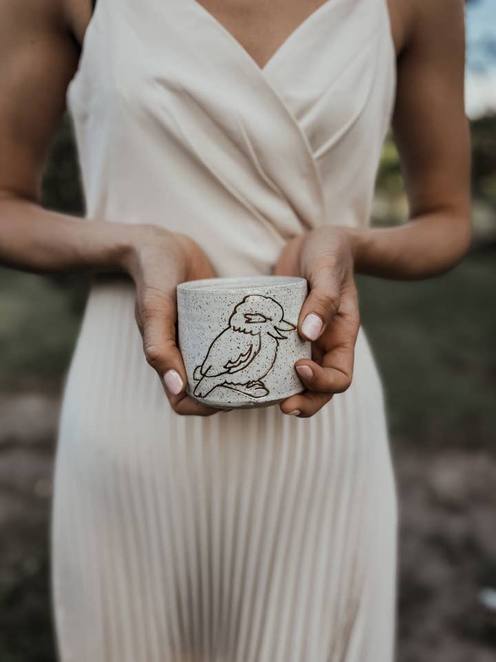 Ceramic Mug - Kookaburra for wholesale by Wolf and Clay Pty Ltd