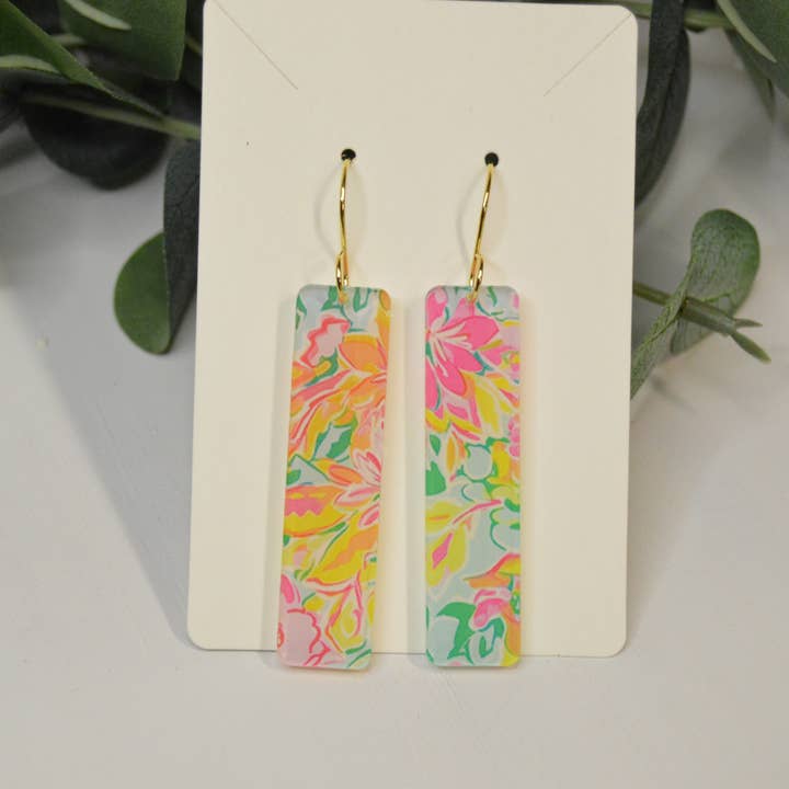 Boucles d'oreilles Preppy, boucles d'oreilles à barres colorées, boucles d'oreilles d'été pour la vente par The Adorned Fox