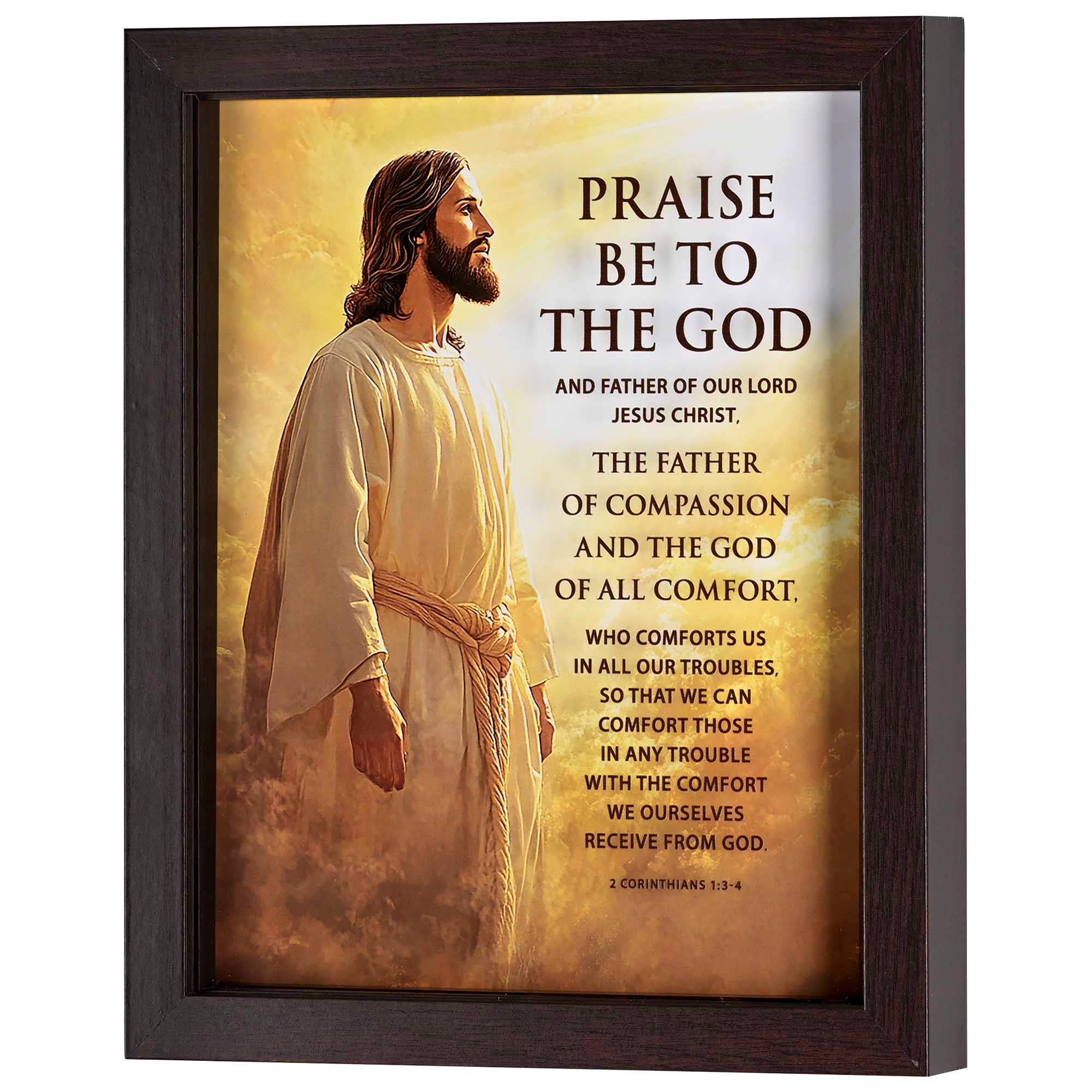 Magnolia – wholesale Decorative tabletop object – Framed Art Praise Be To The God 8x102