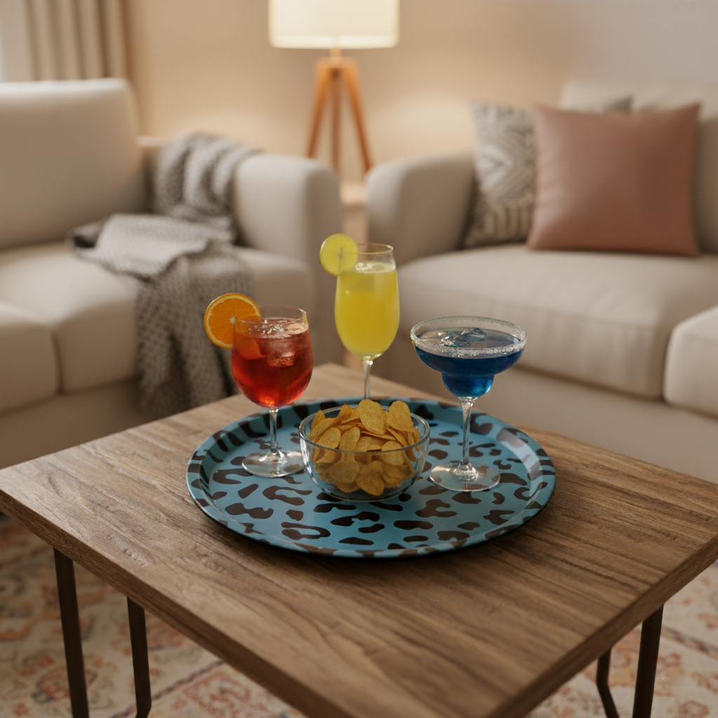 COCO&CO - Wholesale Serving Tray - Blueberry Leopard Plateau1