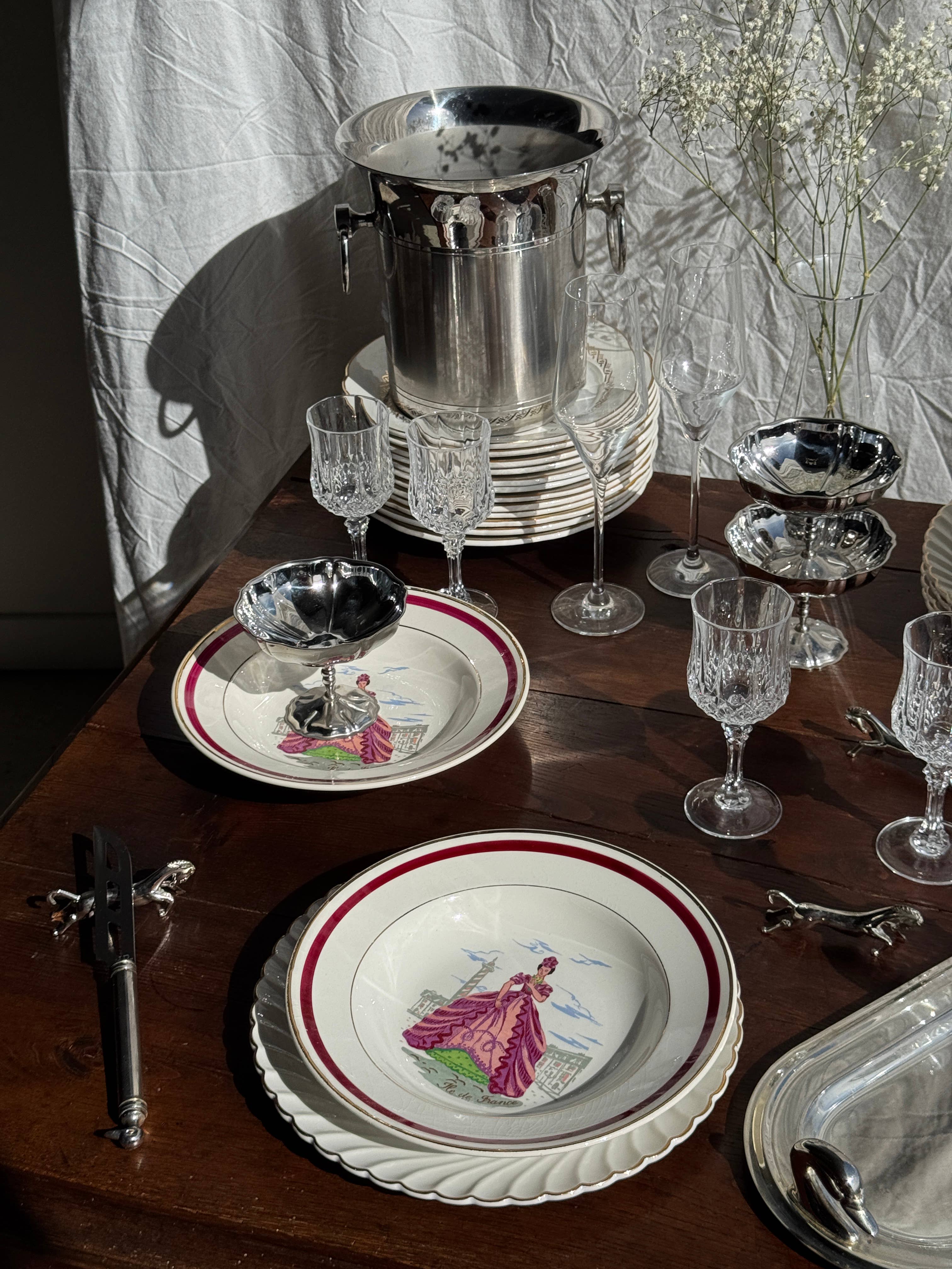 Office Objets - Wholesale Dinner Plate - Set of 6 Ile de France deep plates D22.520