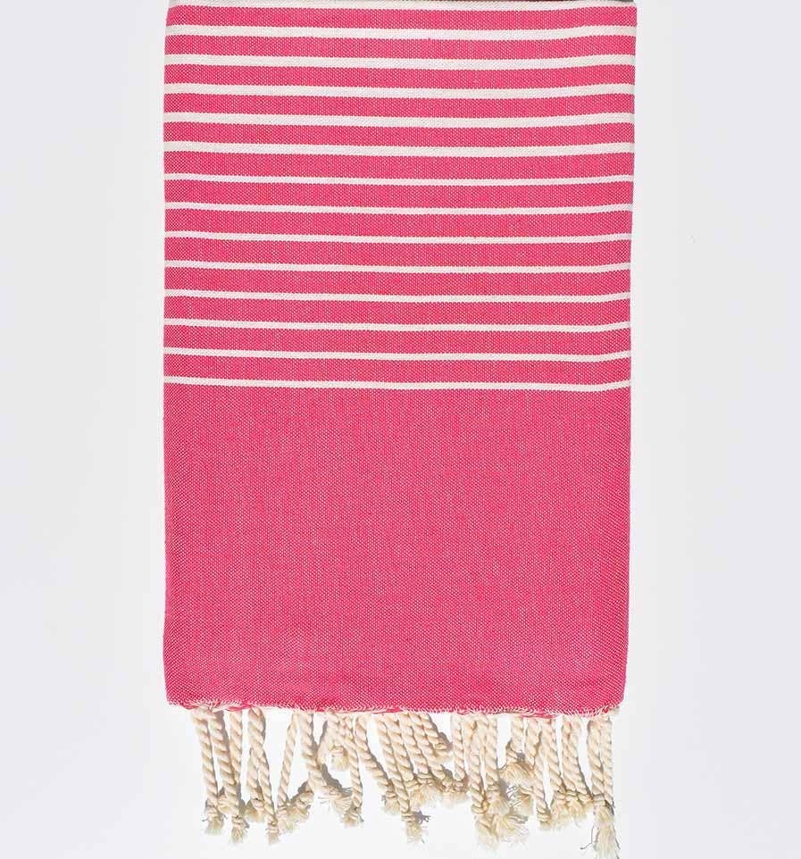Fouta Tunisia - Wholesale Badhanddoek - Fouta Portofino fuchsia roze met strepen