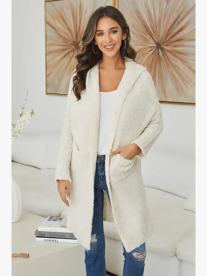 MILIO MILANO - Wholesale Cardigan - Women's - BOUCLE KNIT LONG CARDIGAN (800940-72607-S/M-M/L)11