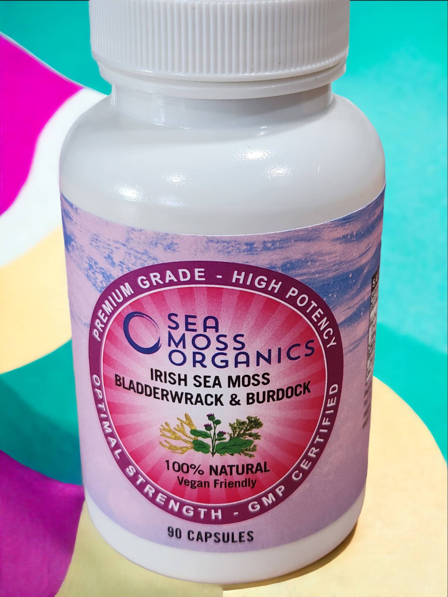 Sea Moss Organics LLC - Wholesale Oral Supplement/Vitamin - Sea Moss| Bladderwrack | Burdock Root 90 Capsules0