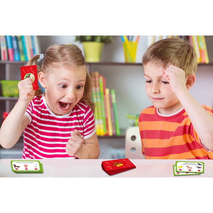 Whiz Kid Games – wholesale Card game – Go Genius Junior Animal Card Games Display Pack6