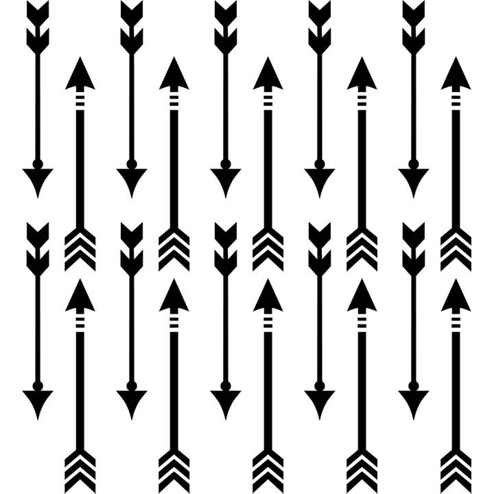 Pil over hele mønster Stencil for engroshandel hos Designer Stencils