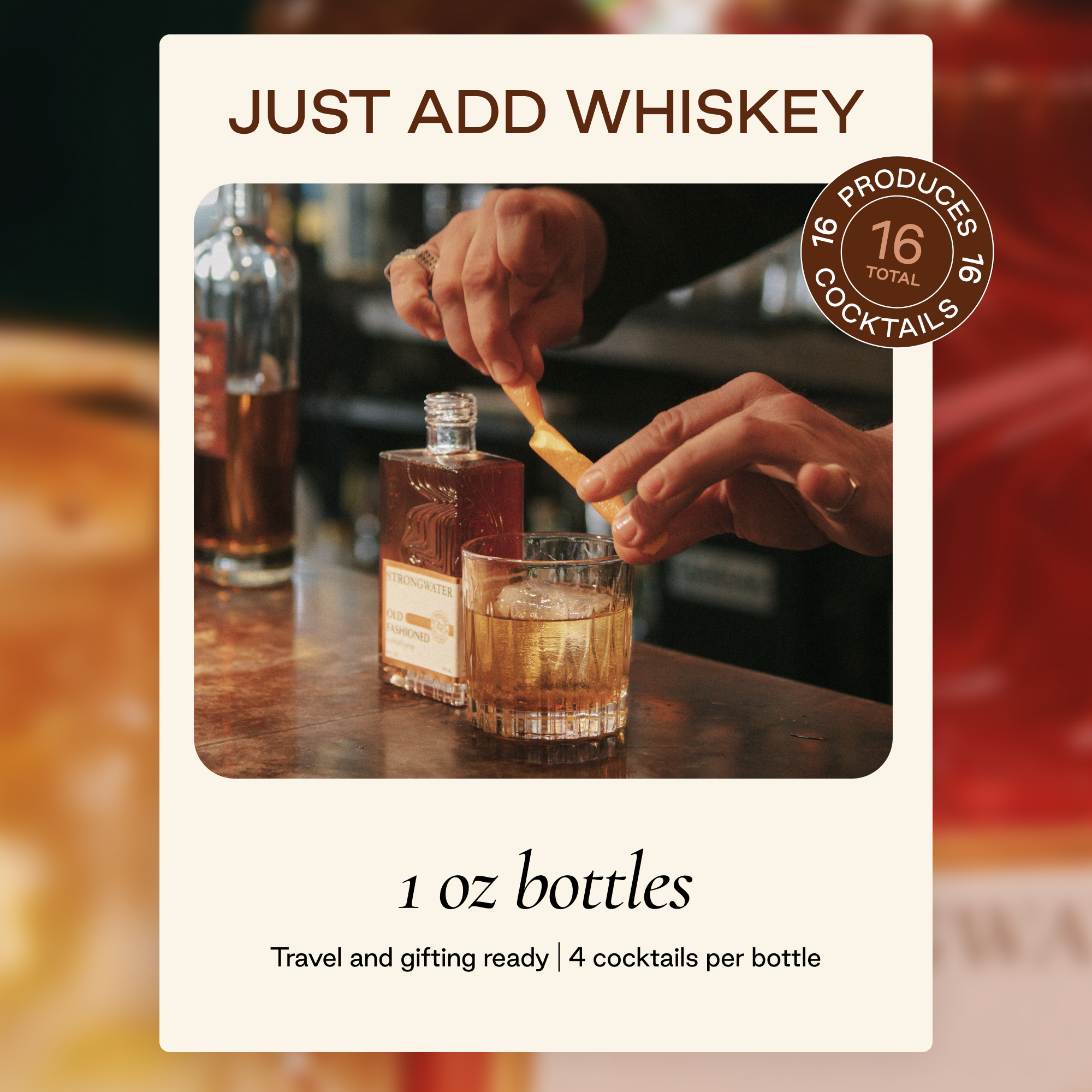 Strongwater - Wholesale Cocktail Mix/Syrup - Old Fashioned Cocktail Syrup Sample Set3