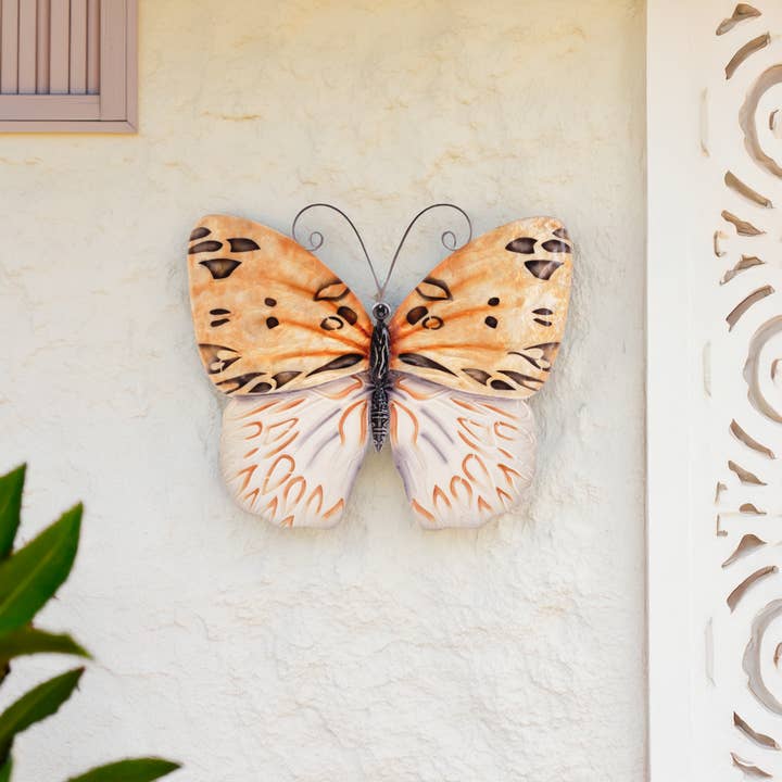 Eangee Home Design - Wholesale Wall Accent - Butterfly Wall Decor Honey, Capiz & Metal, Indoor / Outdoor1