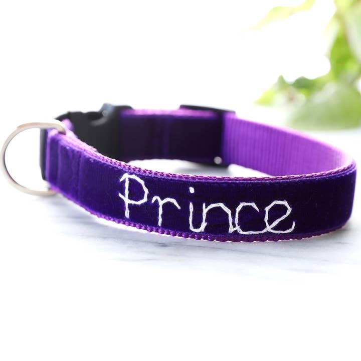 Mimi Green - Wholesale Pet Collar - Dog - Hand Embroidered Dog Collar Personalized w/ Dogs Name14