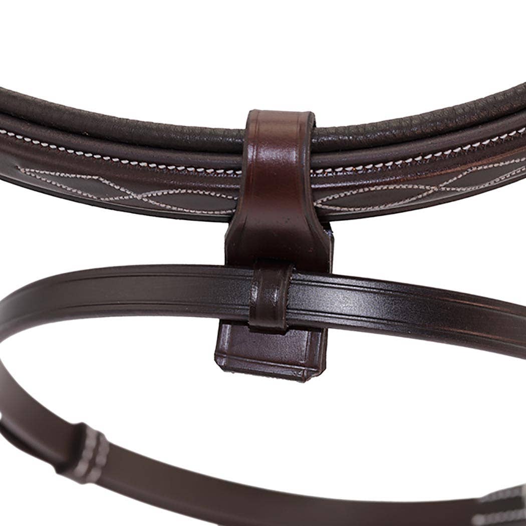 Grewal Equestrian – Engroshandel Rideudstyr – Marco Simone italiensk monocrown tøjle med aftagelig flash2