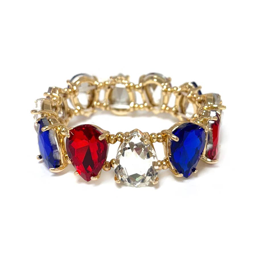 StarryNYC - Vendita all'ingrosso Bracciale con perline - Bracciale elastico con perline di cristallo a goccia di vetro9