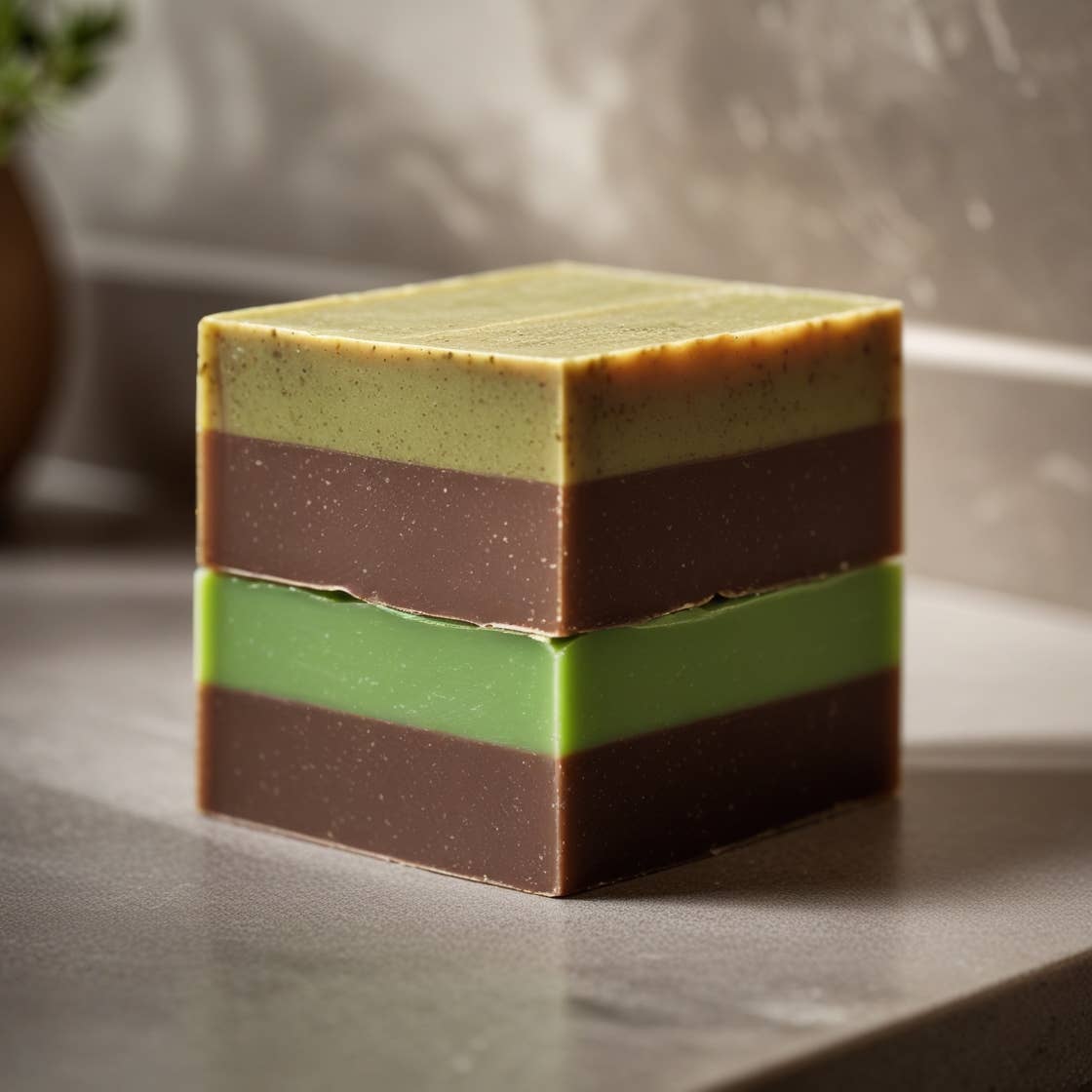 Beautique Goals - Wholesale Bar Soap - Chocolate Matcha Tea Deep Cleansing Body Soap1