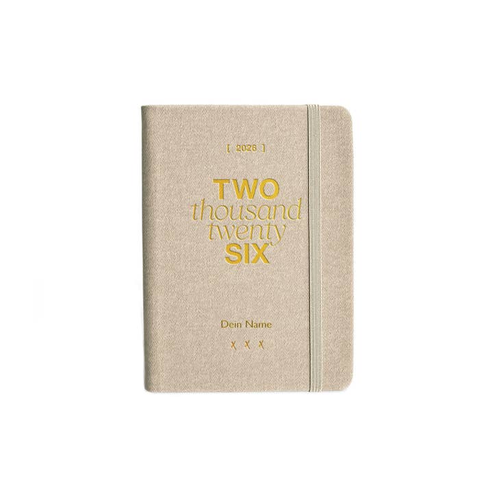 Real Passionates - Wholesale Calendar - 2026 Pocket Planner A6 Calendar Beige with Gold Foil8