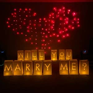 Bliss Imprints & Gifts – wholesale Lantern – Proposal Luminary Bags Will You Marry Me