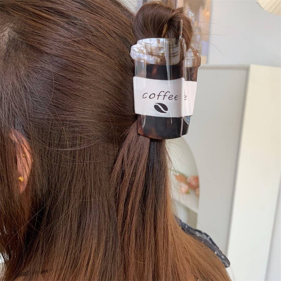 Coffee Cup Hair Claw - Novelty Iced Coffee Hair Accessories for wholesale on Faire6