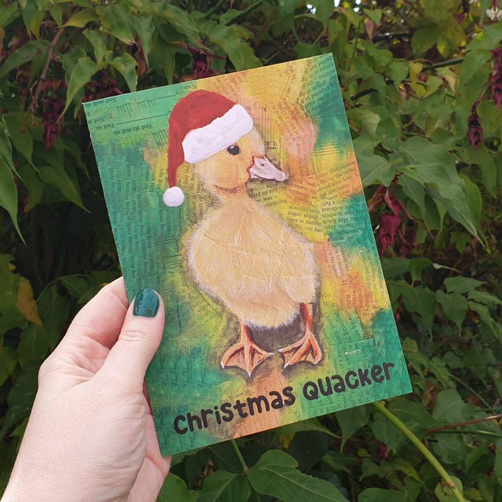 Citron The Christmas Duckling - Gratulationskort för wholesale av Robin Dallen Art
