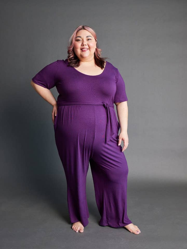 Forme Jumpsuit in Royal Plum for wholesale by Lost in Layers