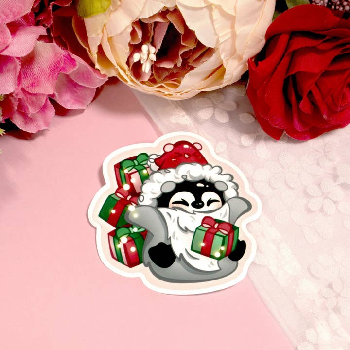 Christmas Santa Pingvin söt Kawaii klistermärke 2.5" för wholesale av BeeluArt
