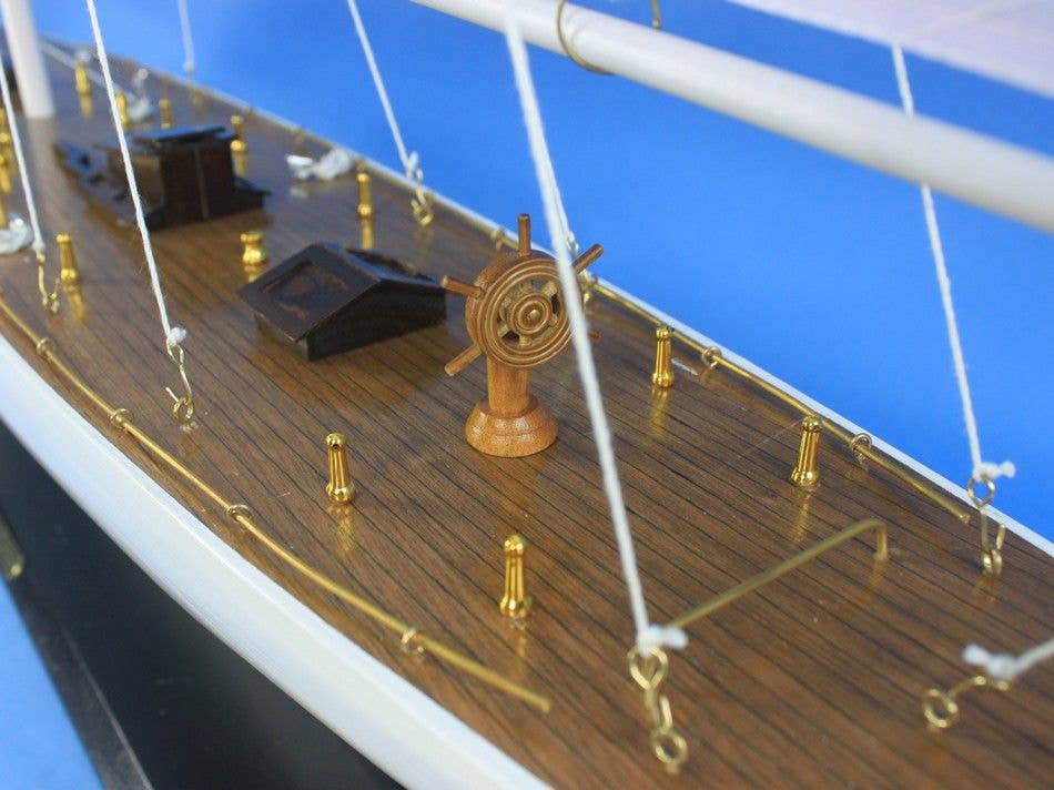 Hampton Nautical – wholesale Decorative tabletop object – Intrepid Model Sailboat Decoration 60"1