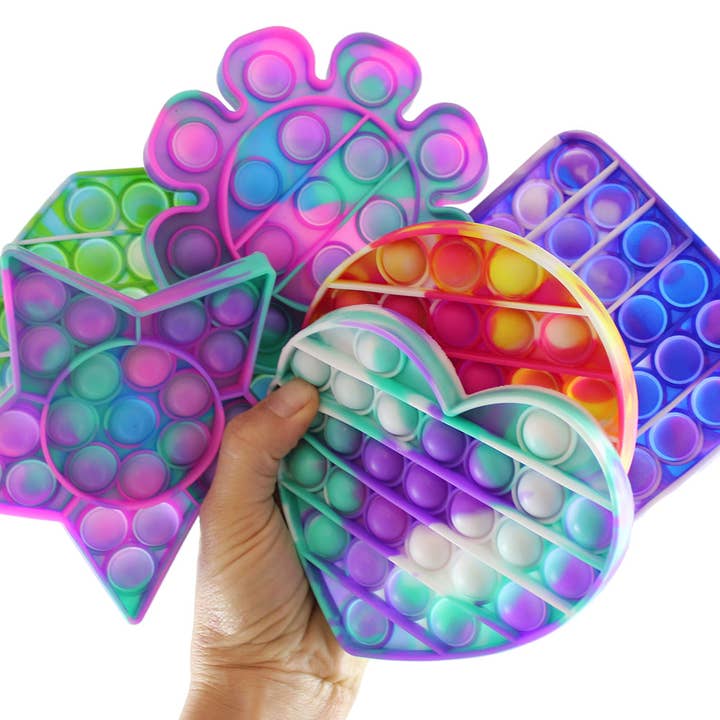 Curious Minds Toys - Wholesale Fidget Toy - Kids - Tie Dye Bubble Pop Fidget Toy Game-Push Bubble Wrap OT