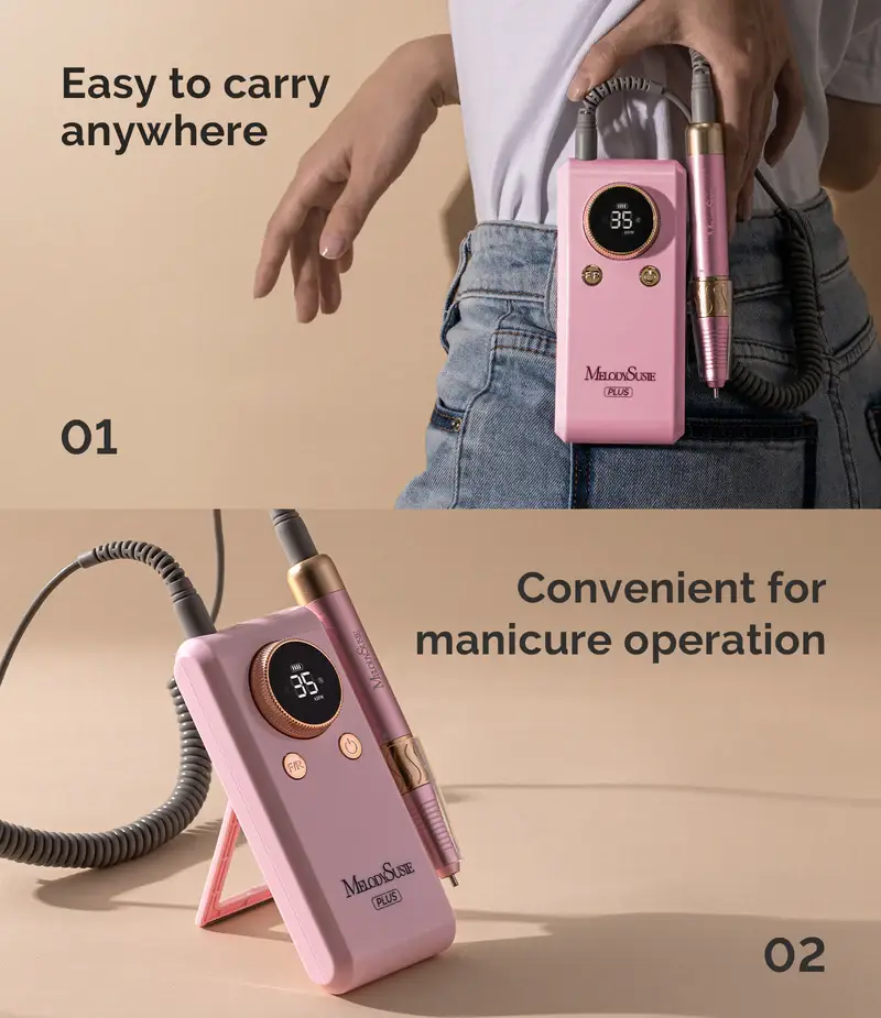 MELODYSUSIE - Wholesale Nail Clipper/Scissor - SM330G Rechargeable 35000RPM Nail Drill1