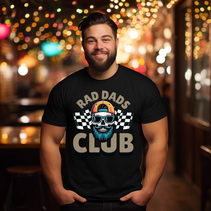 Bad Ass Dads Club Father's Day Graphic Tee for wholesale by ZZ Threadz