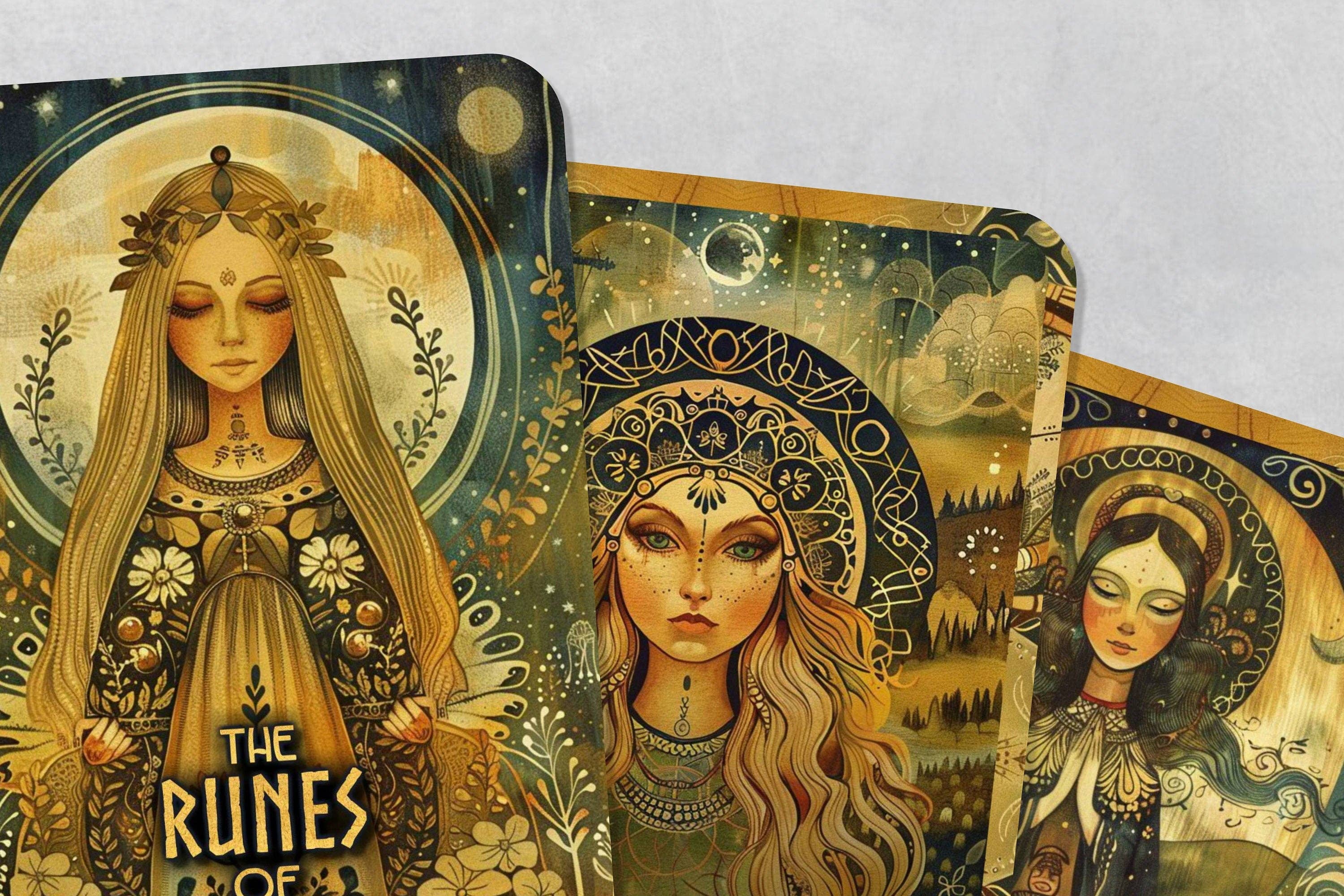 Ibiza Tarot USA - Wholesale Tarot Cards - The Runes of Freyja - 26 cards - Runes Oracle - Oracle Deck - Fortune Telling - Divination tools - Oracle Gift4