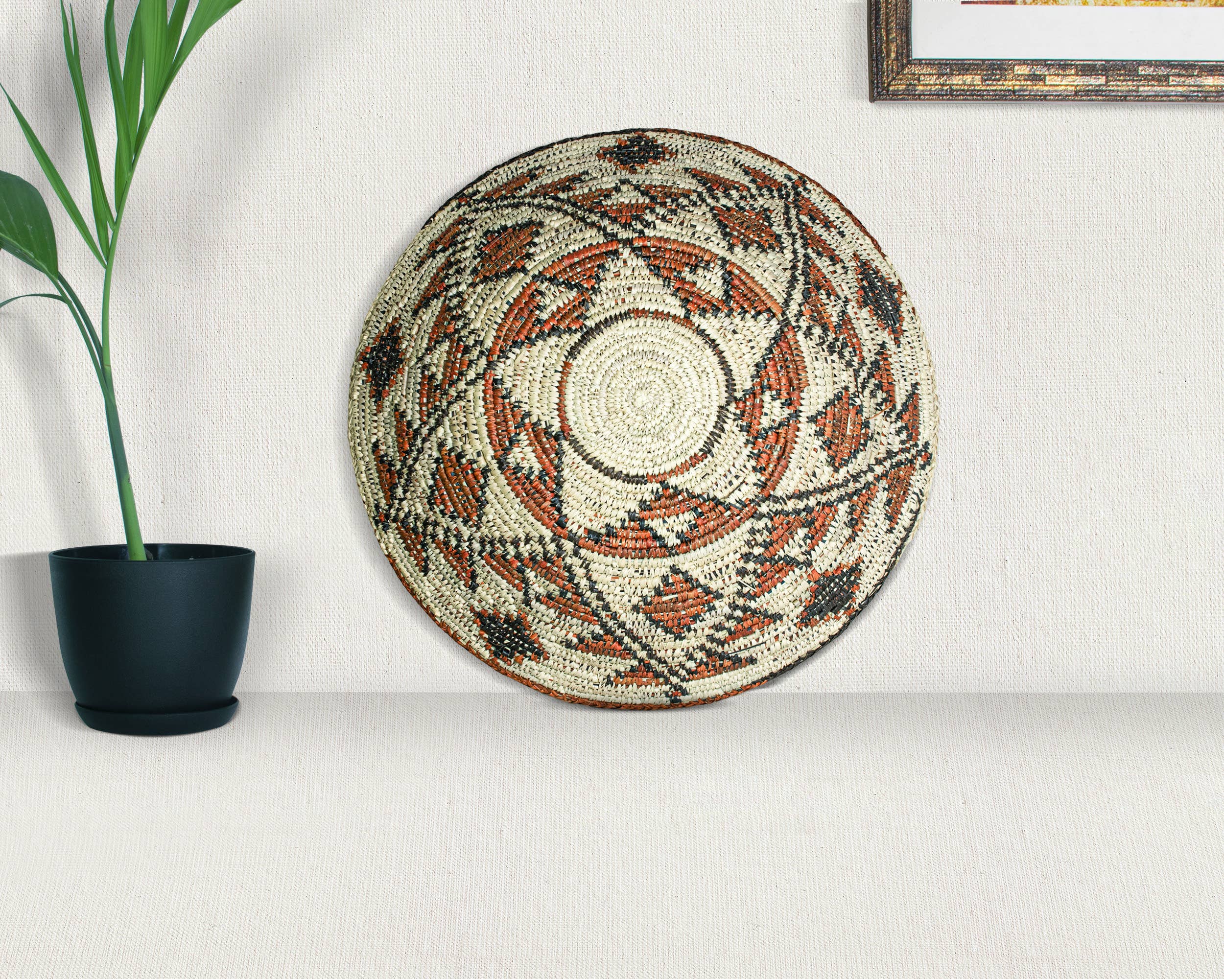ArtisanalEmporiumLLC - Wholesale Wall Accent - 14" Handwoven Mureedni Bowl for Wall Basket Decor 5
