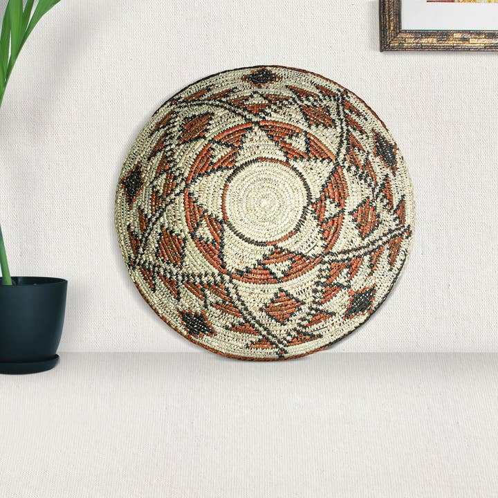 ArtisanalEmporiumLLC - Wholesale Wall Accent - 14" Handwoven Mureedni Bowl for Wall Basket Decor 5