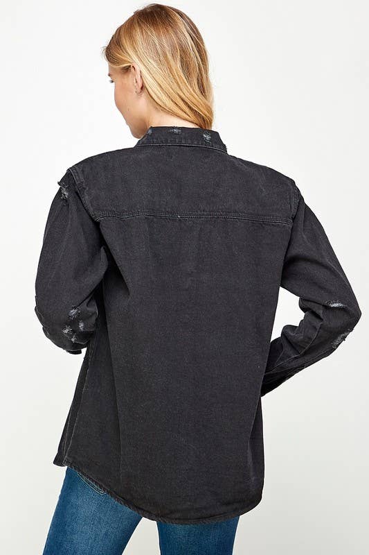Black Women's Denim Shirts for wholesale on Faire5
