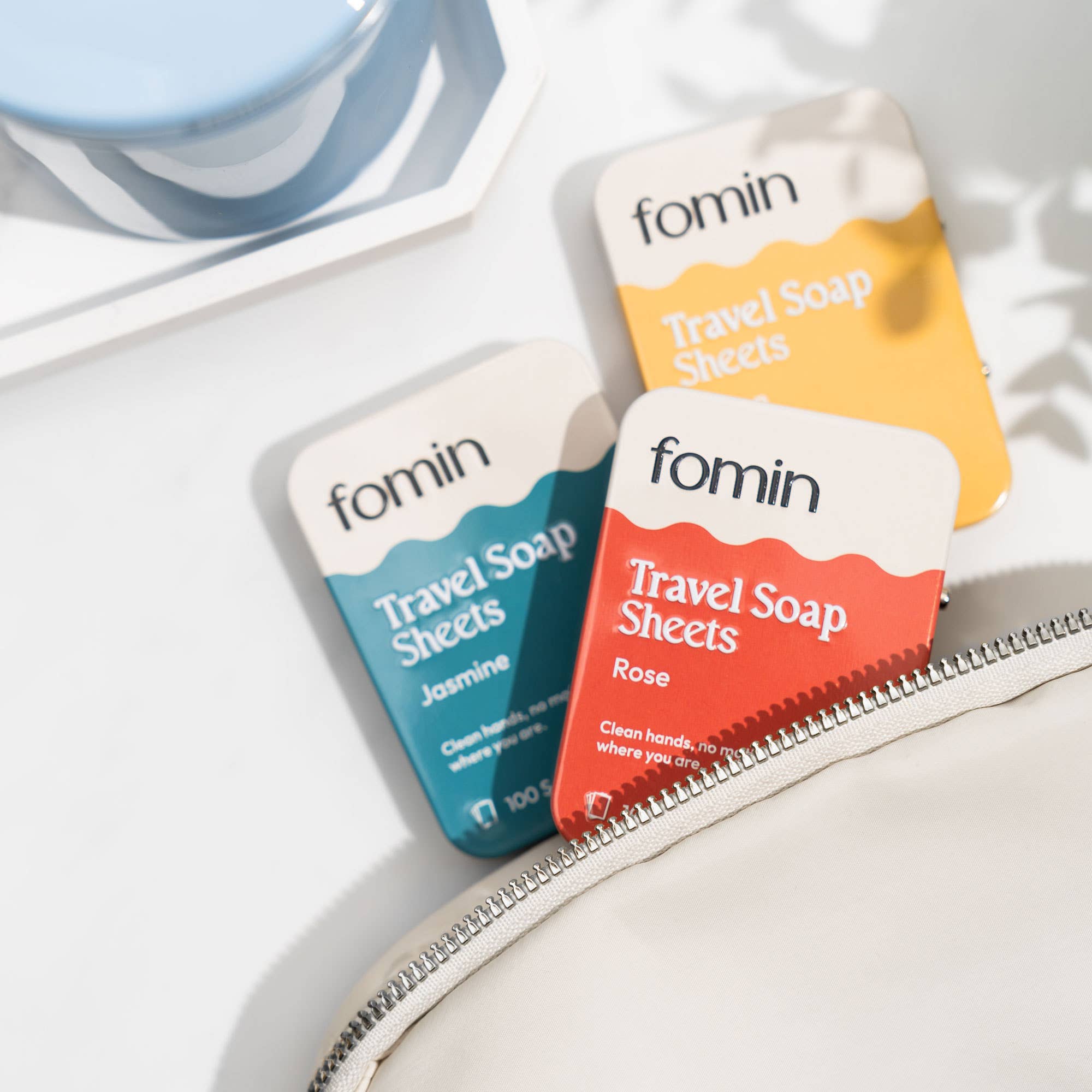 Fomin - Vente Savons/lotions pour les mains - Feuilles de savon de voyage5
