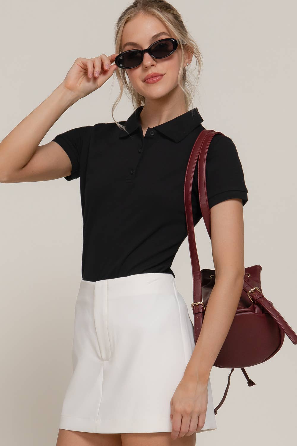 Active Basic | Active USA - Wholesale Polo - Women's - Short Sleeve Classic Pique Polo Top42