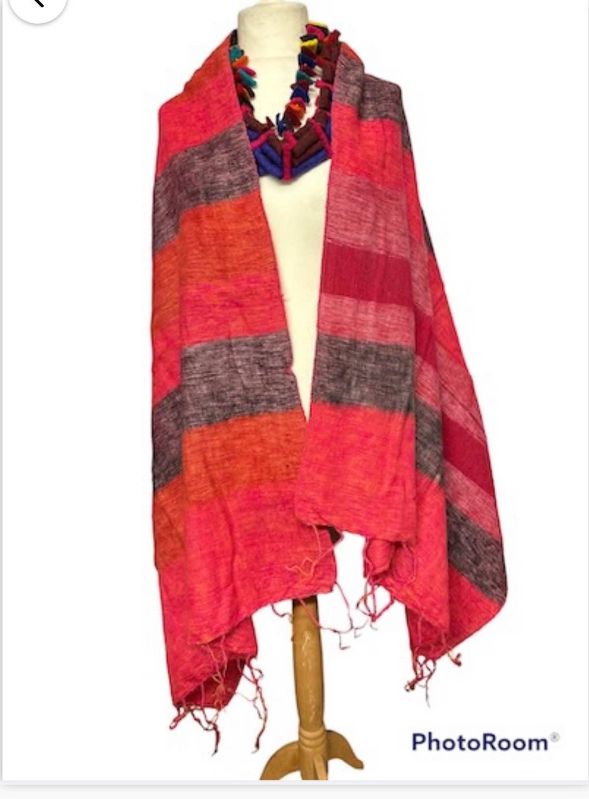 Funky Yak Ltd – Großhandel Überwurfdecke – Handgewebte Yak-Wollschal-Decke aus Nepal, 2-teiliges Farbset3