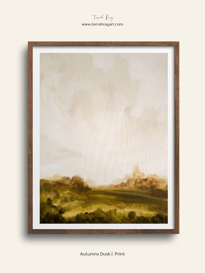 Golden Hour - Warm and Neutral Landscape Art Print for wholesale by Terrah Ray Fine Art Studio