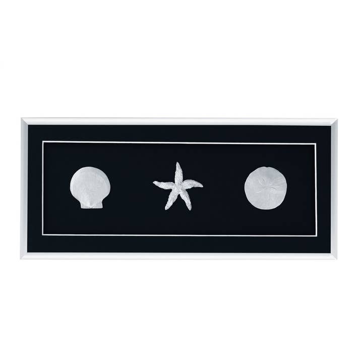 Horizontal Framed Beach Treasure for wholesale by Amos Pewter