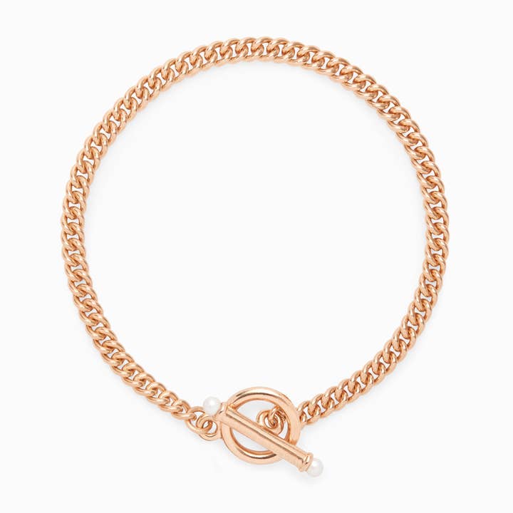 Brook & York - Wholesale Link & Chain Bracelet - Stella Pearl Toggle Chain Bracelet6