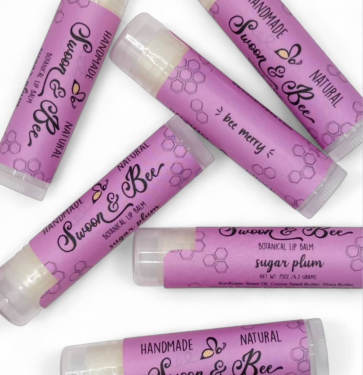 Swoon & Bee - Wholesale Lip Balm - Botanical Lip Balm | Sugar PlumĀ