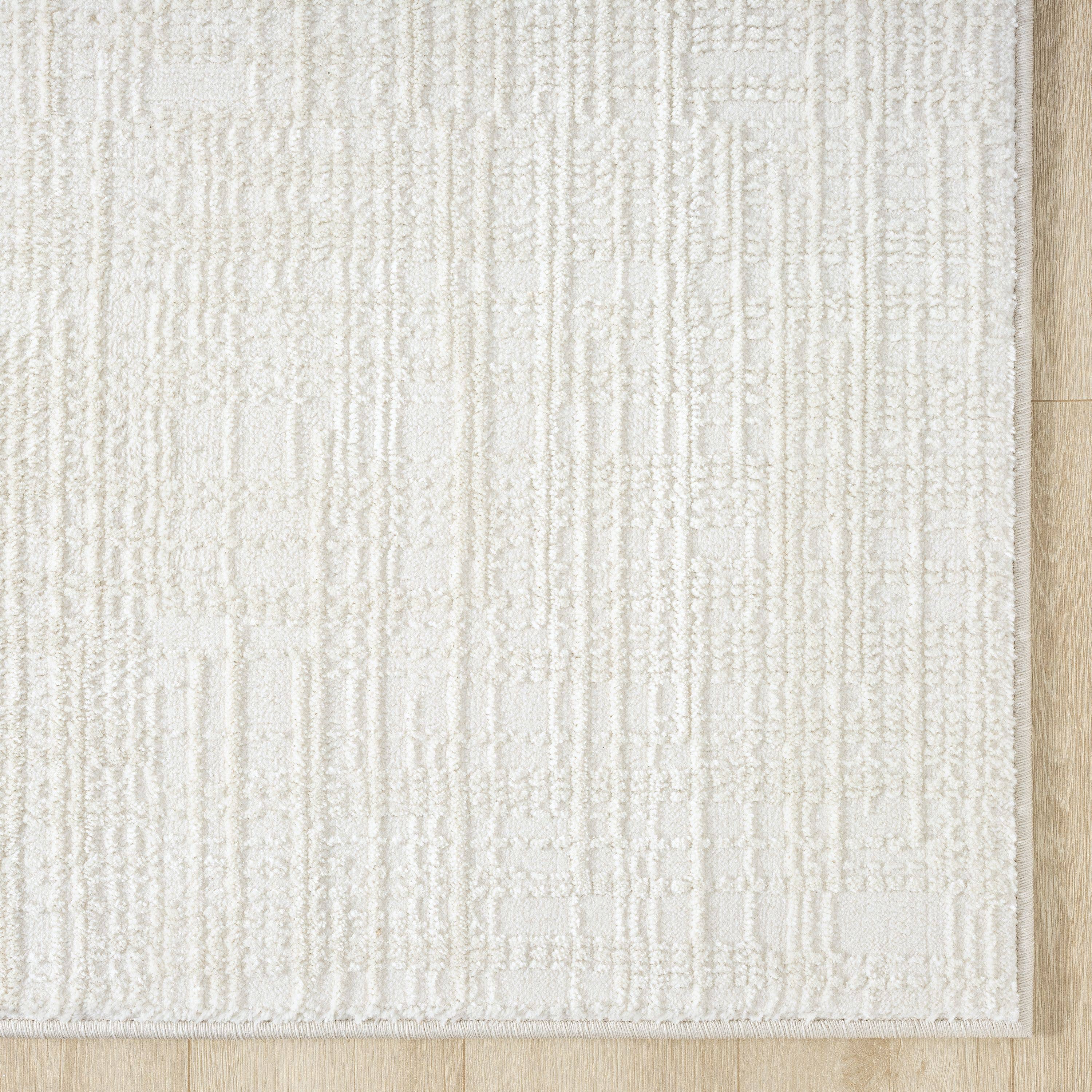 Abani Rugs - Wholesale Area Rug - Abani Neutral NTL200A Cream Textured Weave Area Rug5