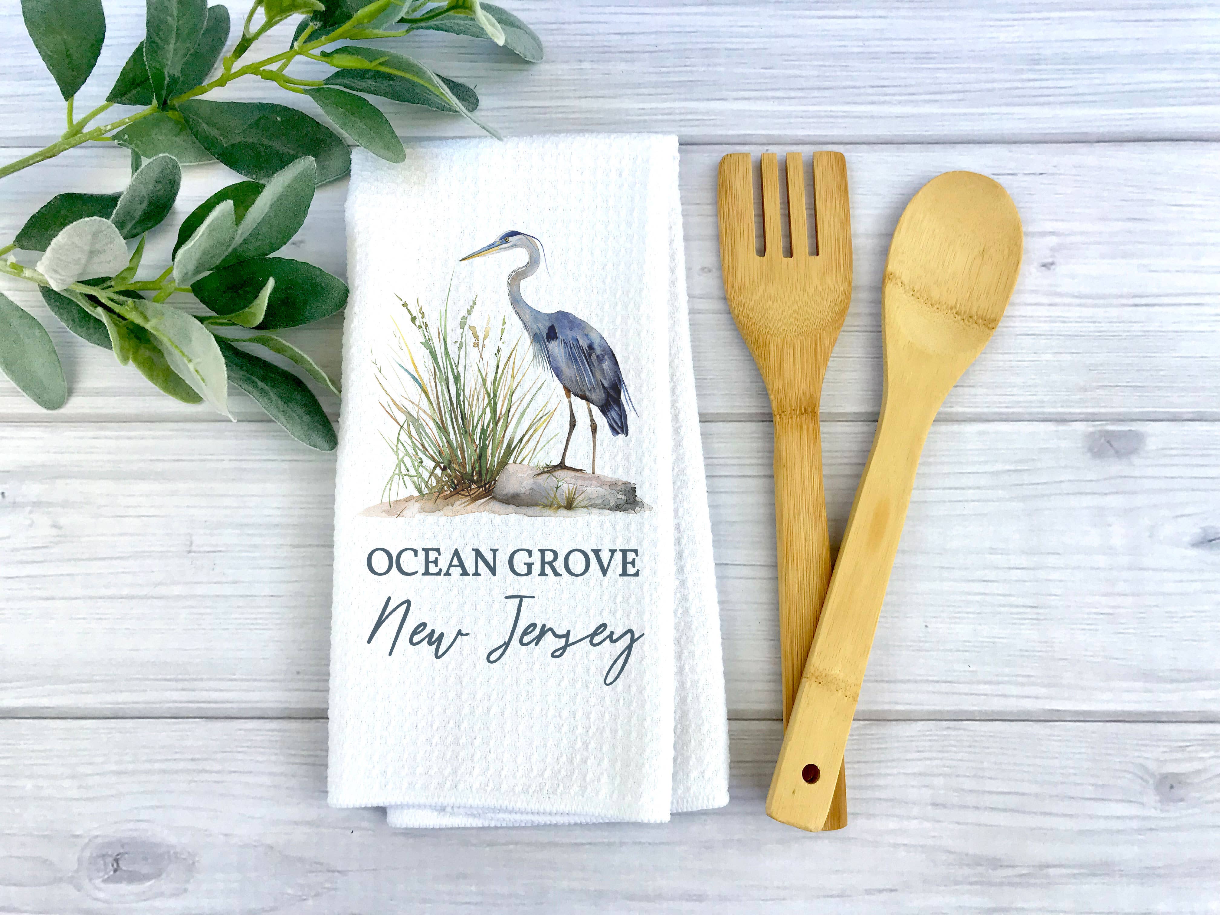 Canary Road - Wholesale Tea Towel - Heron Towel, Nautical Gift, Beach Decor Custom City State
