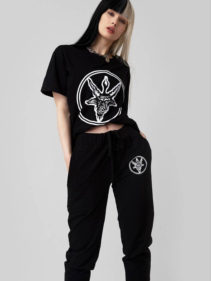 Baphomet Joggers for wholesale by Long Clothing