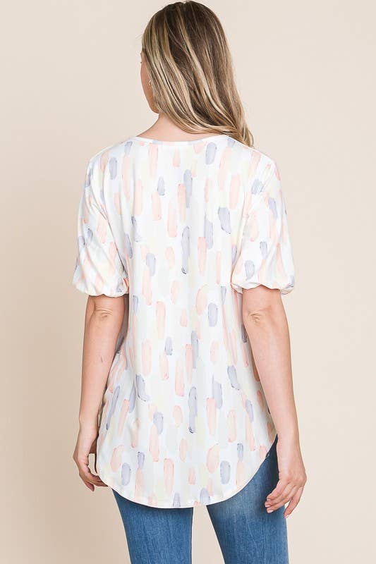 AS SHOWN Puff Short Sleeve Top for wholesale on Faire3