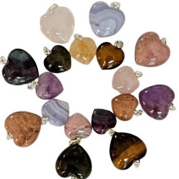 Heart Pendant W/Silver Bail for wholesale by Craftstones