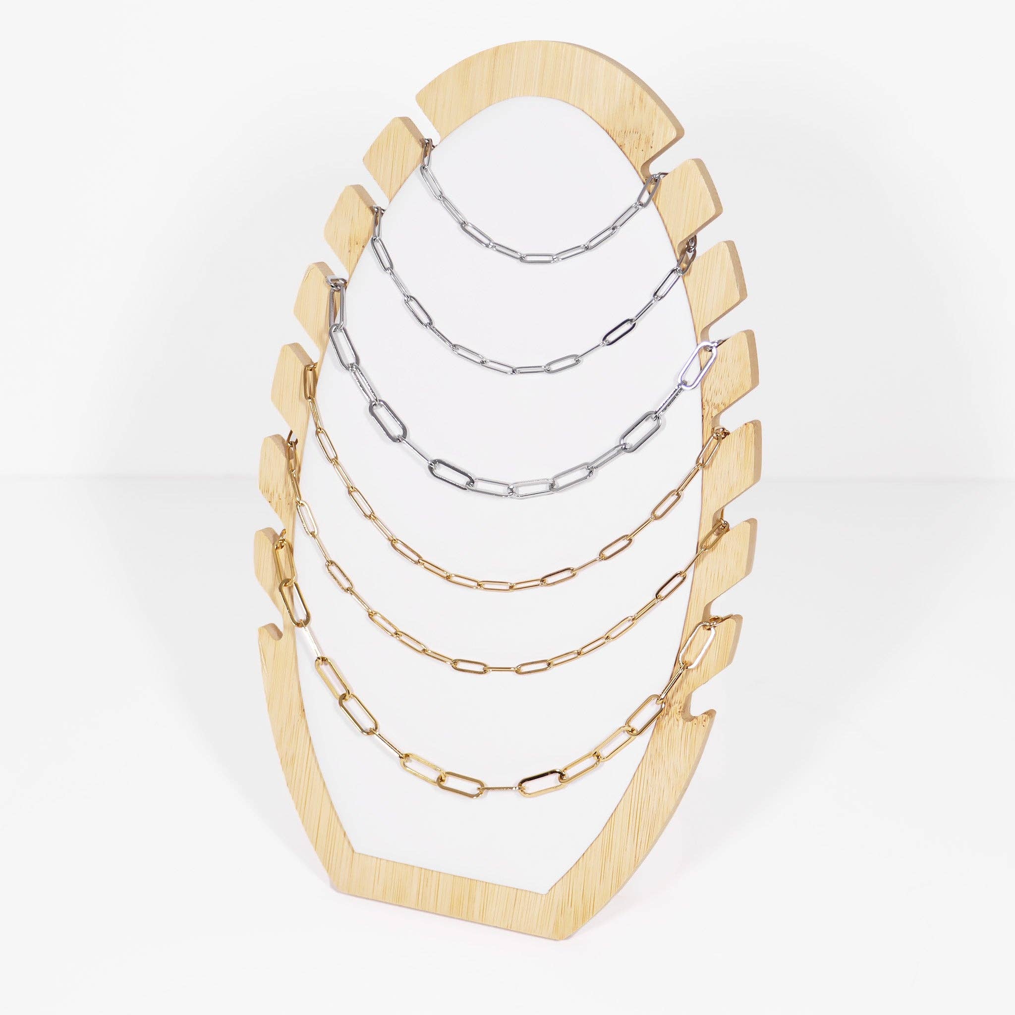 WJW – Großhandel Bastelzubehör – Büroklammerkette aus 18-karätigem PVD-Edelstahl am Fuß3