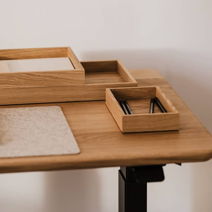 Oakywood - Wholesale Desk Tray - Stackable Valet Tray – Modular Wooden Desk Organizer1