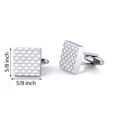 Peliani - Wholesale Cufflinks - Stainless Steel Checkerboard Square Cufflinks1