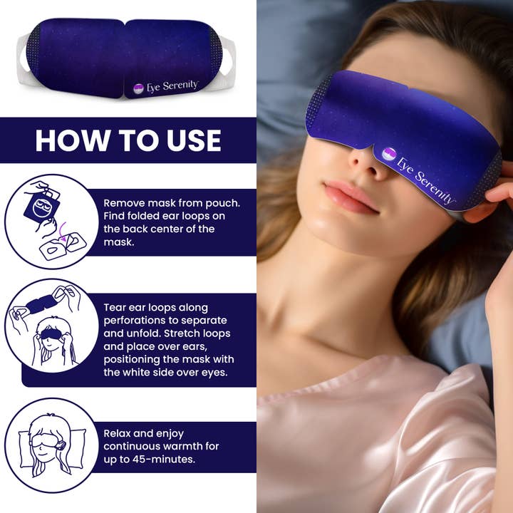Lure Essentials - Wholesale Eye Treatment Mask - Self-Heating Steam Eye Mask for Eye Strain, Sleep, Dry Eye