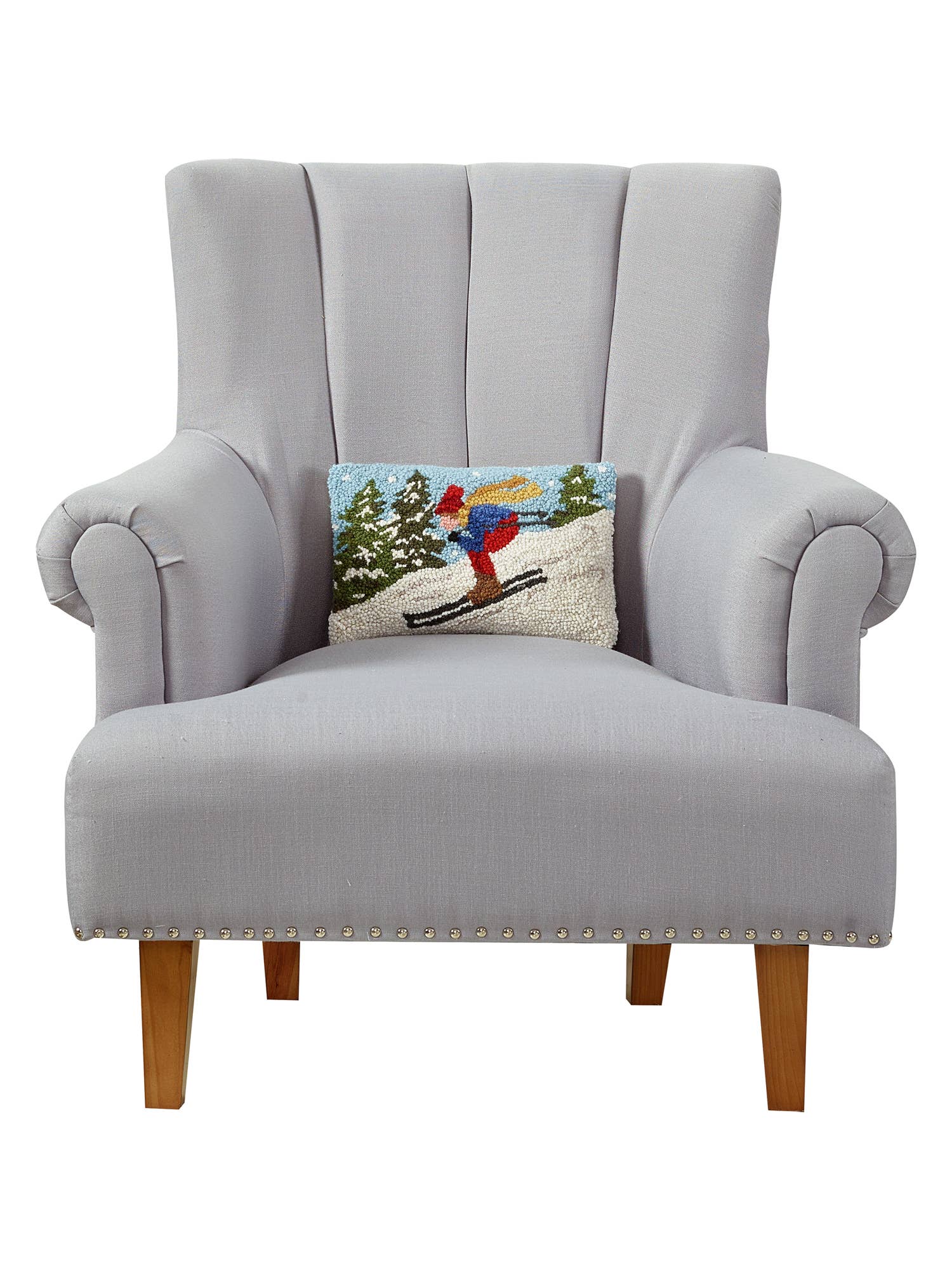 Peking Handicraft - Wholesale Throw/Decorative Pillow - Downhill Skier Hook Pillow1