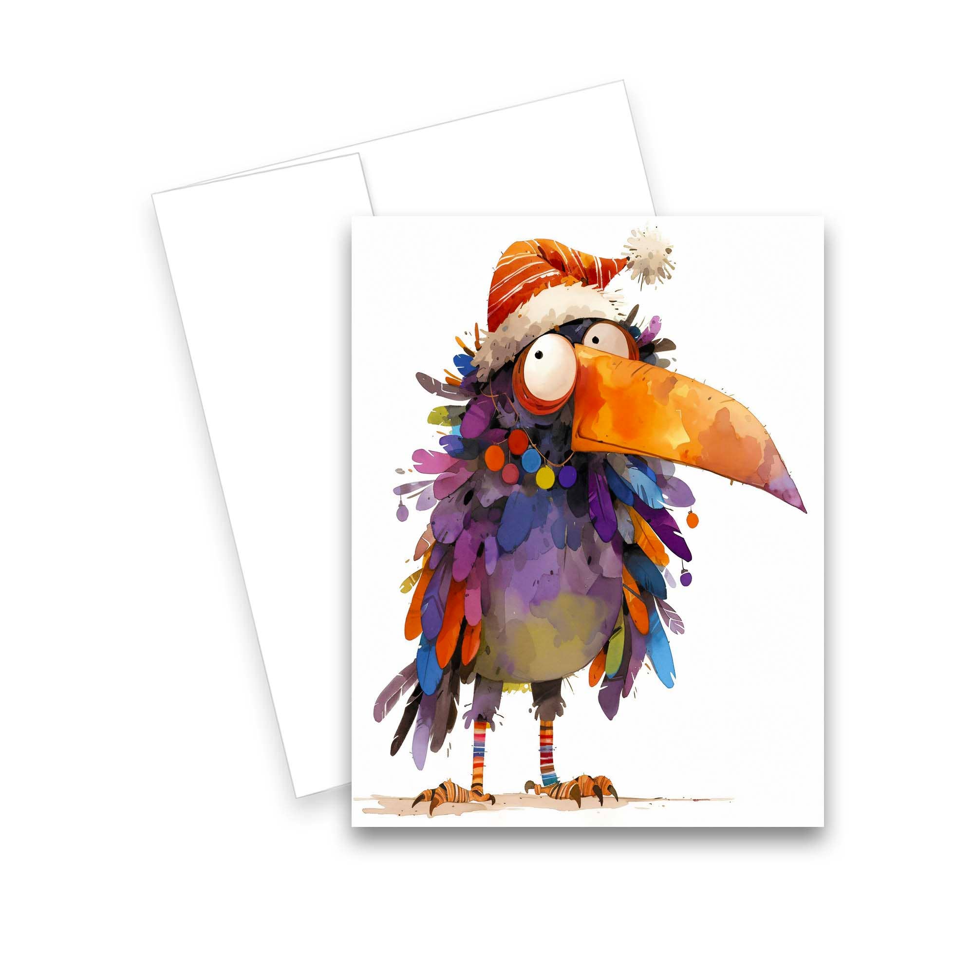 Aria Rae - Wholesale Christmas Card - Assorted Christmas Funny Bird Note Cards, Set of 62